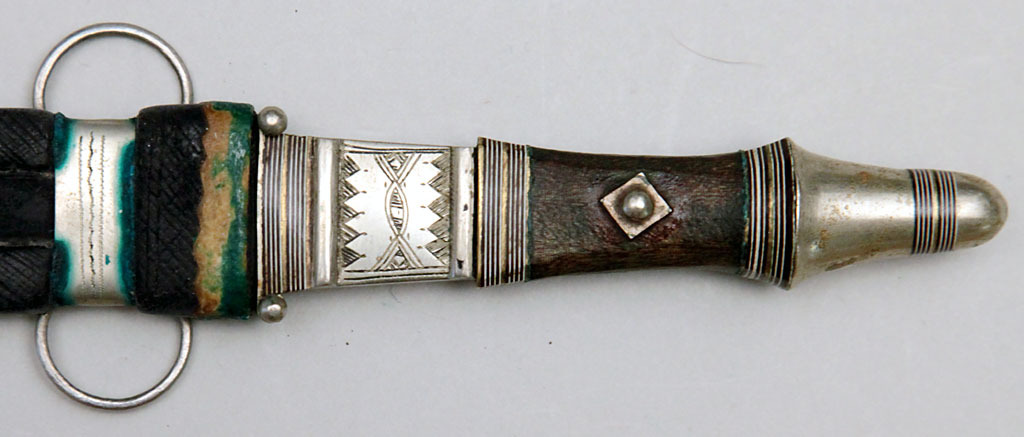 Saharan Tuareg Knife with Silver Mountings in Agadez Style