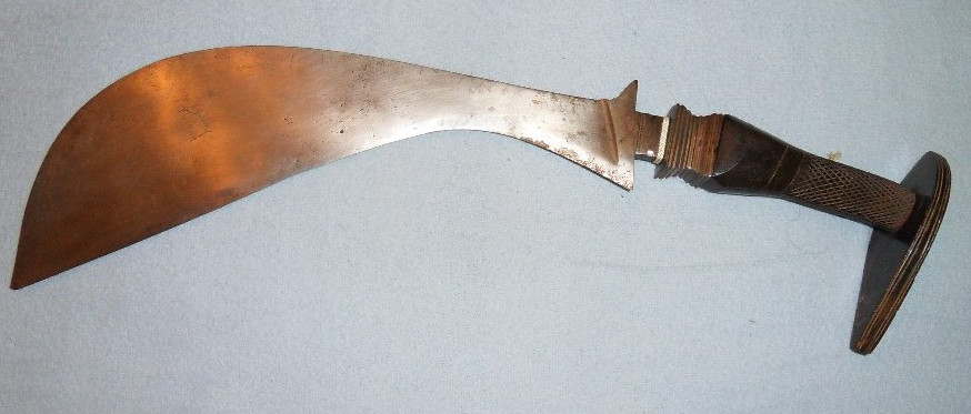 Gupti, stick with a hidden blade, arrow shaped blade and a gun in the  handle. The blade handle is hollow to store gunpowder. The weapon is  damascened in gold. 18th Century CE.